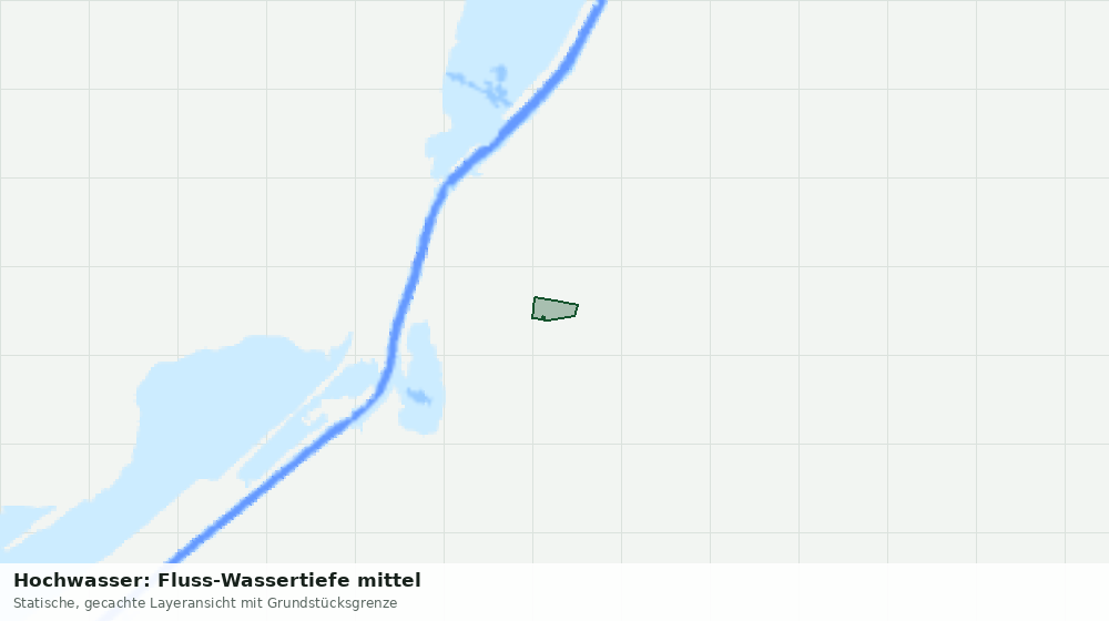 Statische Kartenansicht: Hochwasser: Fluss-Wassertiefe mittel