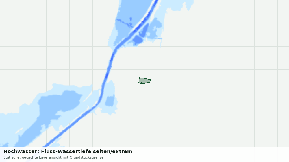 Statische Kartenansicht: Hochwasser: Fluss-Wassertiefe selten/extrem