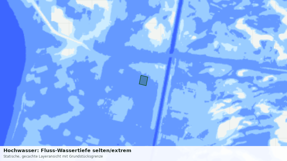 Statische Kartenansicht: Hochwasser: Fluss-Wassertiefe selten/extrem