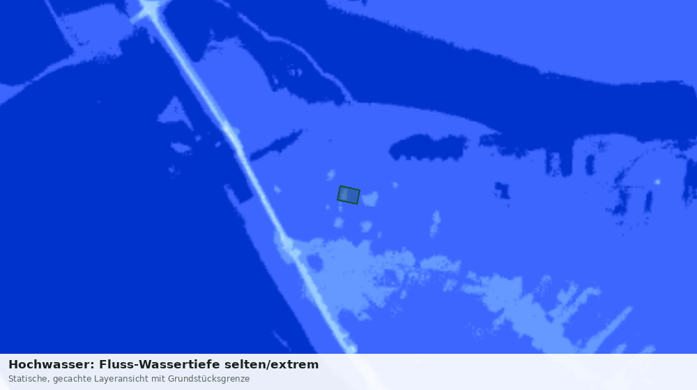 Statische Kartenansicht: Hochwasser: Fluss-Wassertiefe selten/extrem