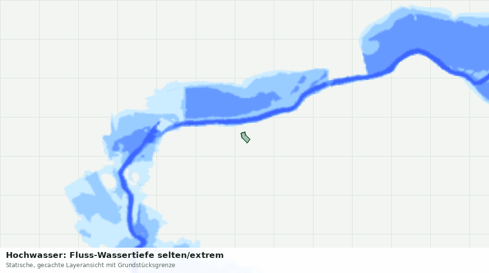 Statische Kartenansicht: Hochwasser: Fluss-Wassertiefe selten/extrem