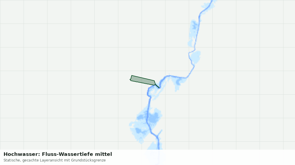 Statische Kartenansicht: Hochwasser: Fluss-Wassertiefe mittel