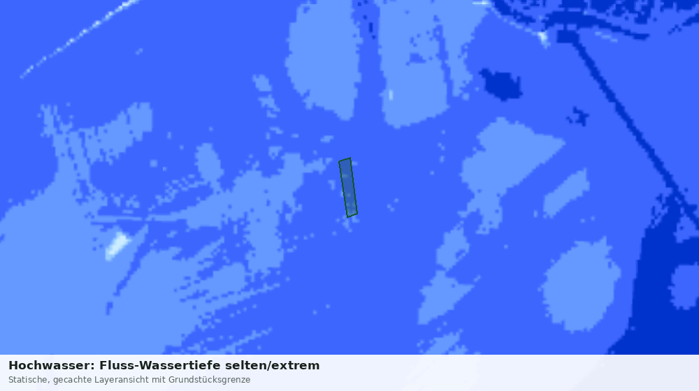 Statische Kartenansicht: Hochwasser: Fluss-Wassertiefe selten/extrem