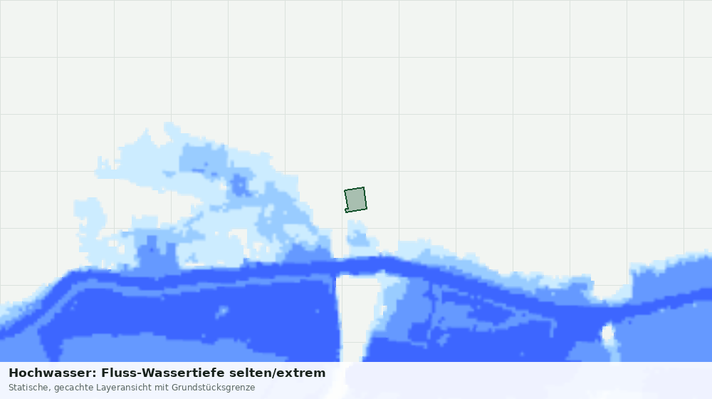 Statische Kartenansicht: Hochwasser: Fluss-Wassertiefe selten/extrem