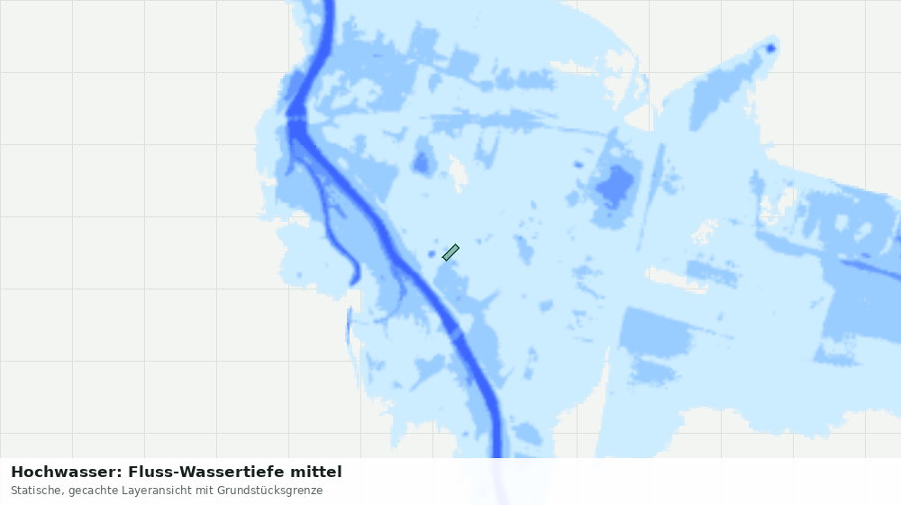 Statische Kartenansicht: Hochwasser: Fluss-Wassertiefe mittel