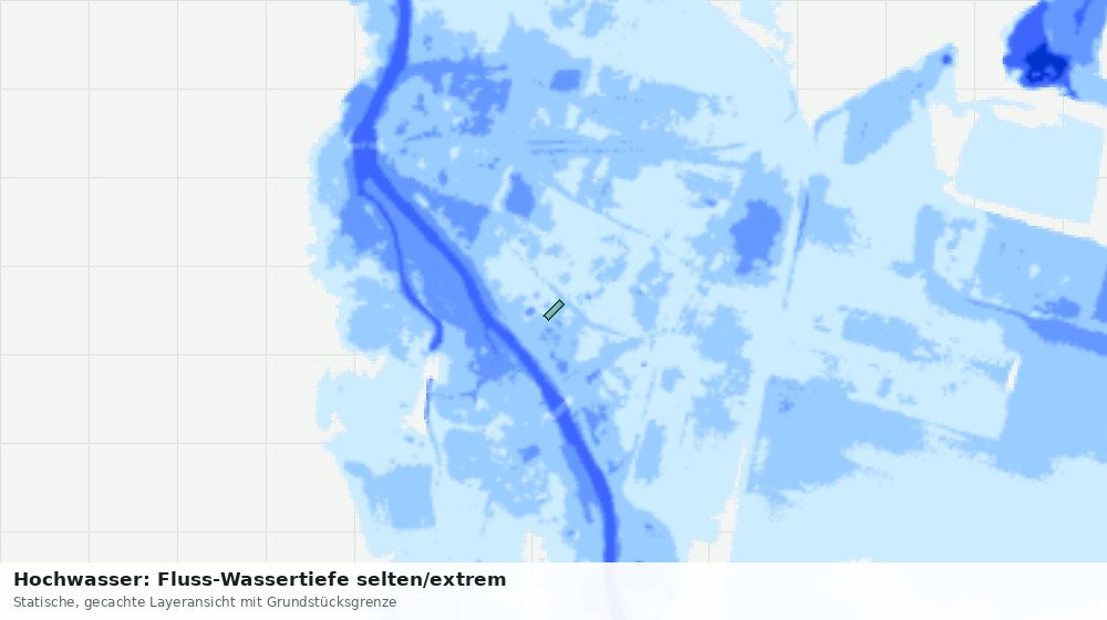 Statische Kartenansicht: Hochwasser: Fluss-Wassertiefe selten/extrem