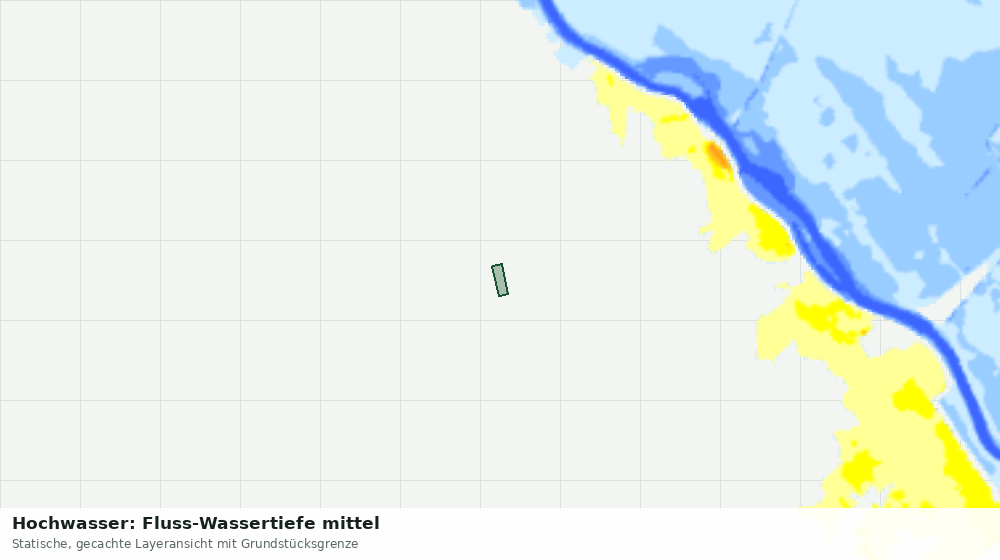 Statische Kartenansicht: Hochwasser: Fluss-Wassertiefe mittel