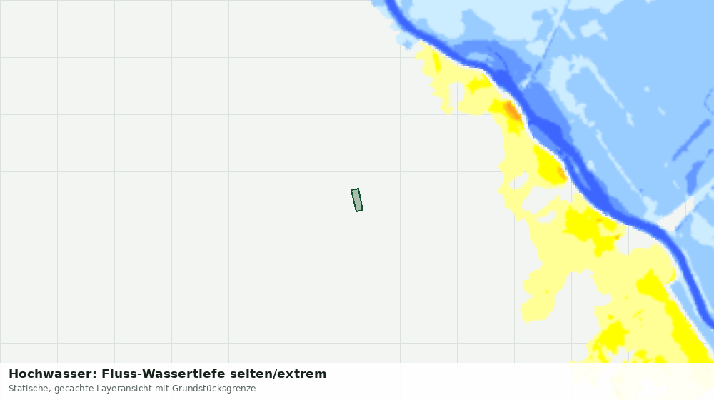 Statische Kartenansicht: Hochwasser: Fluss-Wassertiefe selten/extrem
