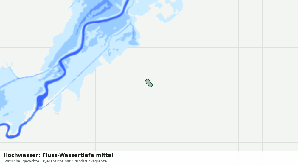 Statische Kartenansicht: Hochwasser: Fluss-Wassertiefe mittel