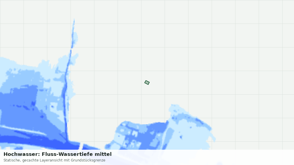 Statische Kartenansicht: Hochwasser: Fluss-Wassertiefe mittel