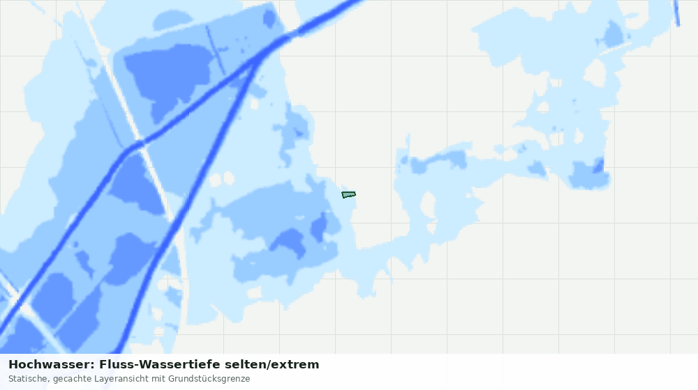 Statische Kartenansicht: Hochwasser: Fluss-Wassertiefe selten/extrem
