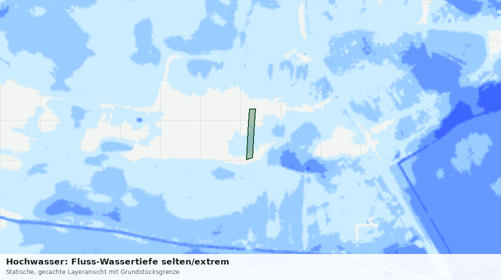 Statische Kartenansicht: Hochwasser: Fluss-Wassertiefe selten/extrem