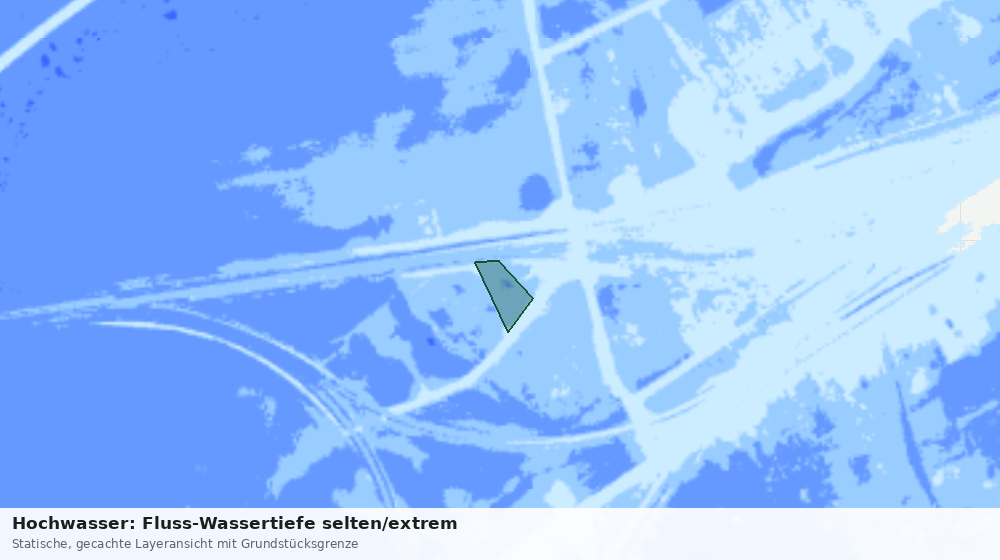 Statische Kartenansicht: Hochwasser: Fluss-Wassertiefe selten/extrem