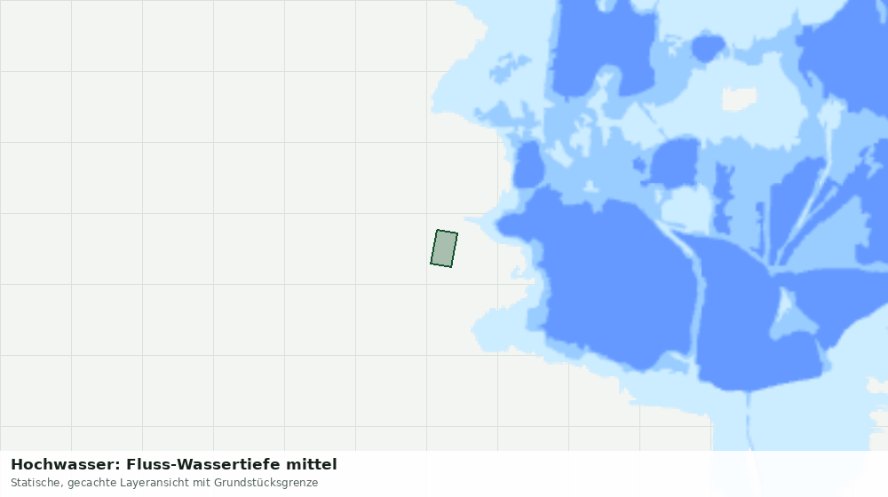 Statische Kartenansicht: Hochwasser: Fluss-Wassertiefe mittel