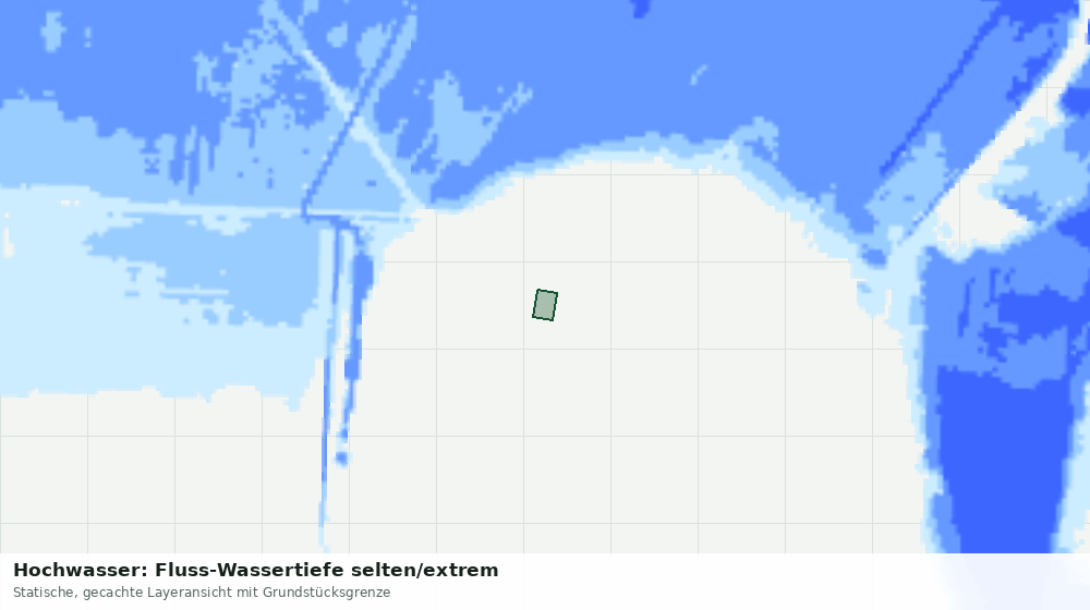 Statische Kartenansicht: Hochwasser: Fluss-Wassertiefe selten/extrem