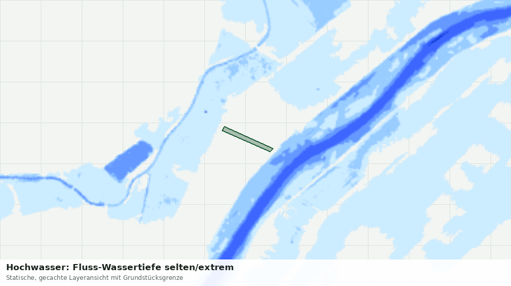 Statische Kartenansicht: Hochwasser: Fluss-Wassertiefe selten/extrem