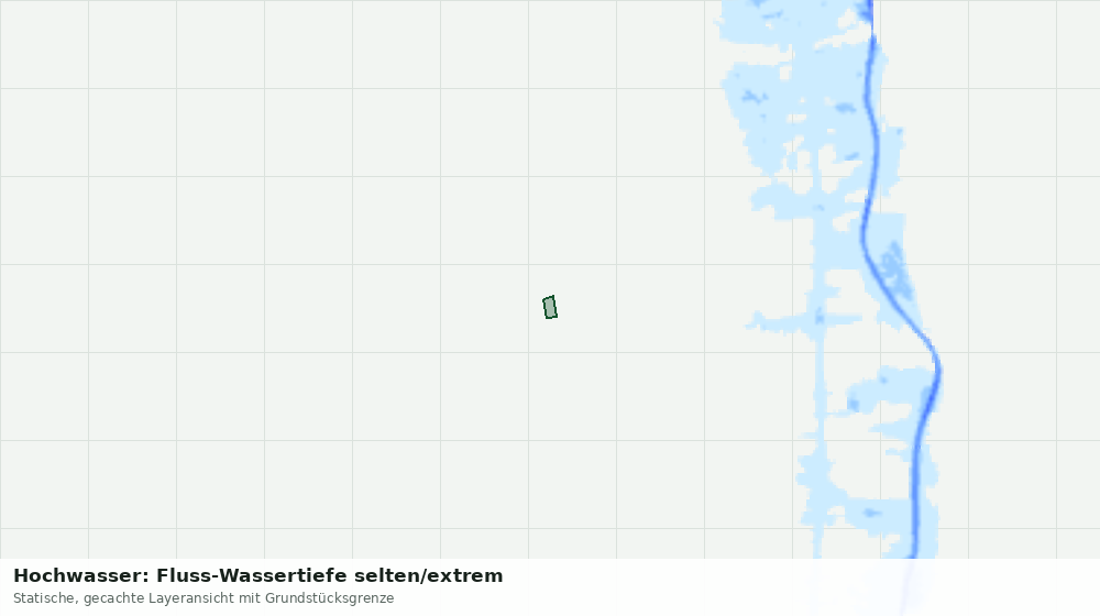 Statische Kartenansicht: Hochwasser: Fluss-Wassertiefe selten/extrem