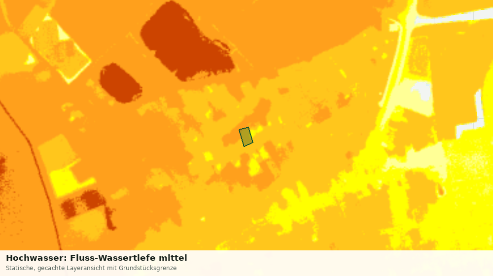 Statische Kartenansicht: Hochwasser: Fluss-Wassertiefe mittel