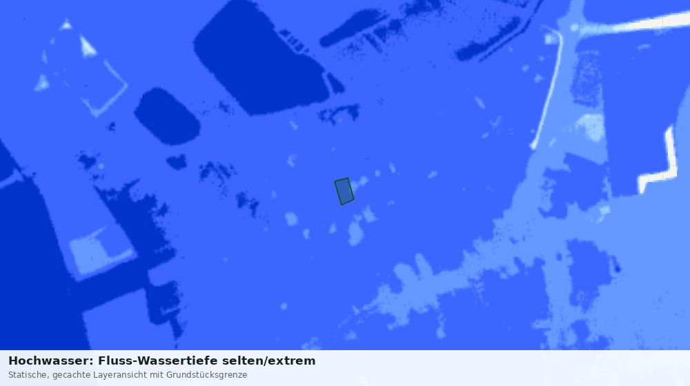 Statische Kartenansicht: Hochwasser: Fluss-Wassertiefe selten/extrem