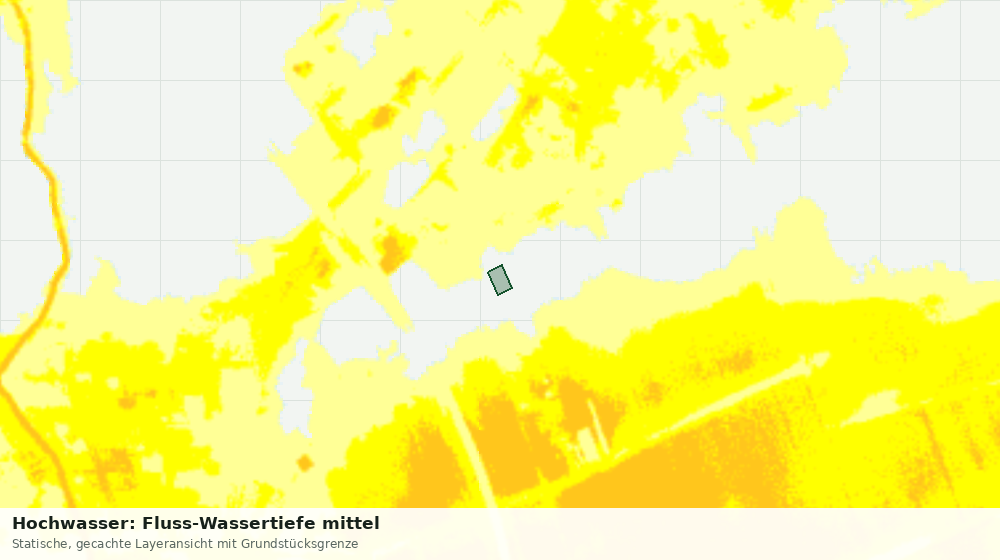 Statische Kartenansicht: Hochwasser: Fluss-Wassertiefe mittel