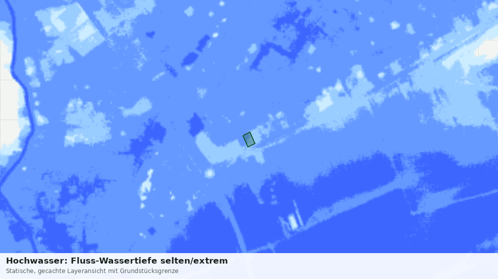 Statische Kartenansicht: Hochwasser: Fluss-Wassertiefe selten/extrem