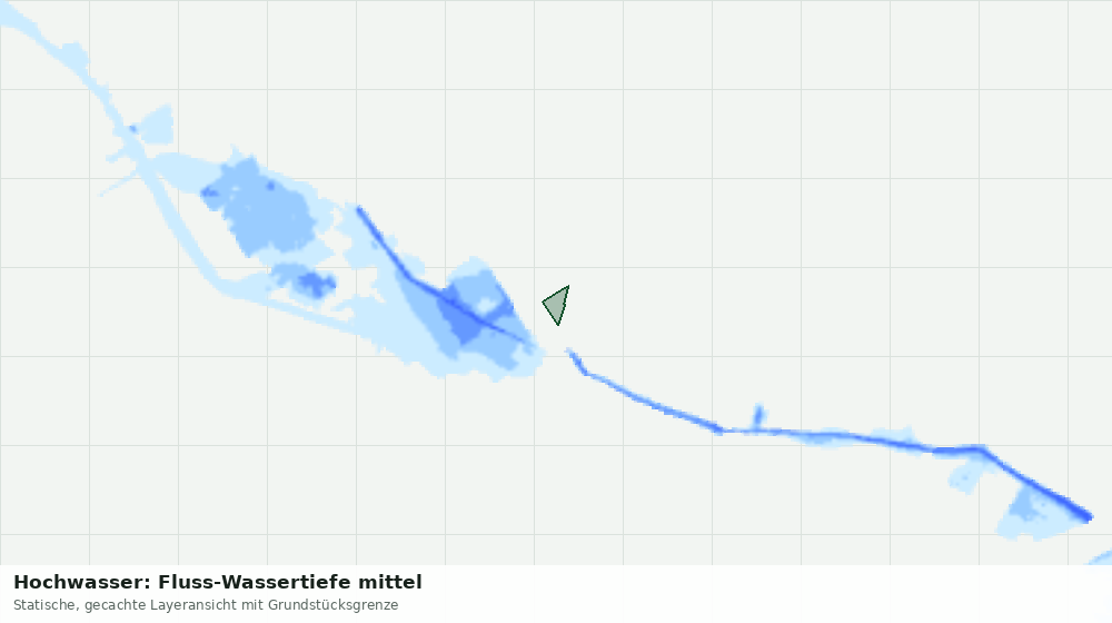 Statische Kartenansicht: Hochwasser: Fluss-Wassertiefe mittel
