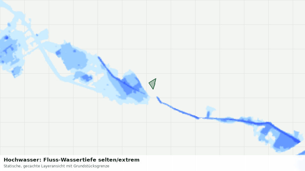 Statische Kartenansicht: Hochwasser: Fluss-Wassertiefe selten/extrem