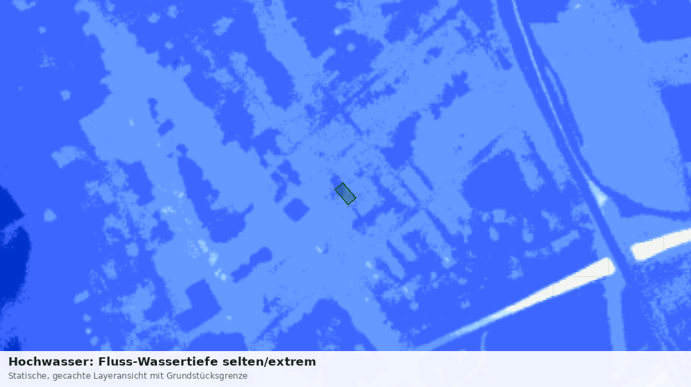 Statische Kartenansicht: Hochwasser: Fluss-Wassertiefe selten/extrem