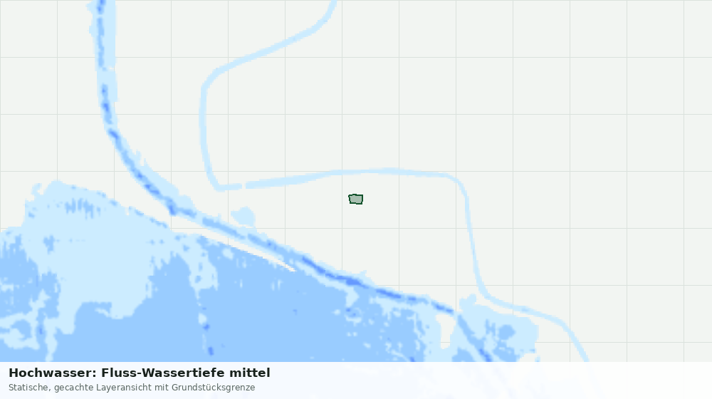 Statische Kartenansicht: Hochwasser: Fluss-Wassertiefe mittel
