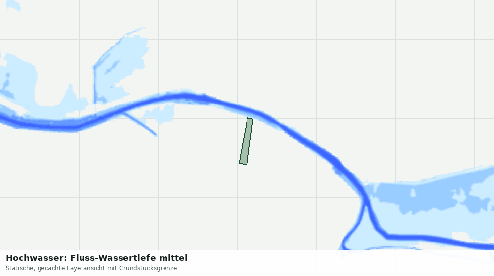 Statische Kartenansicht: Hochwasser: Fluss-Wassertiefe mittel