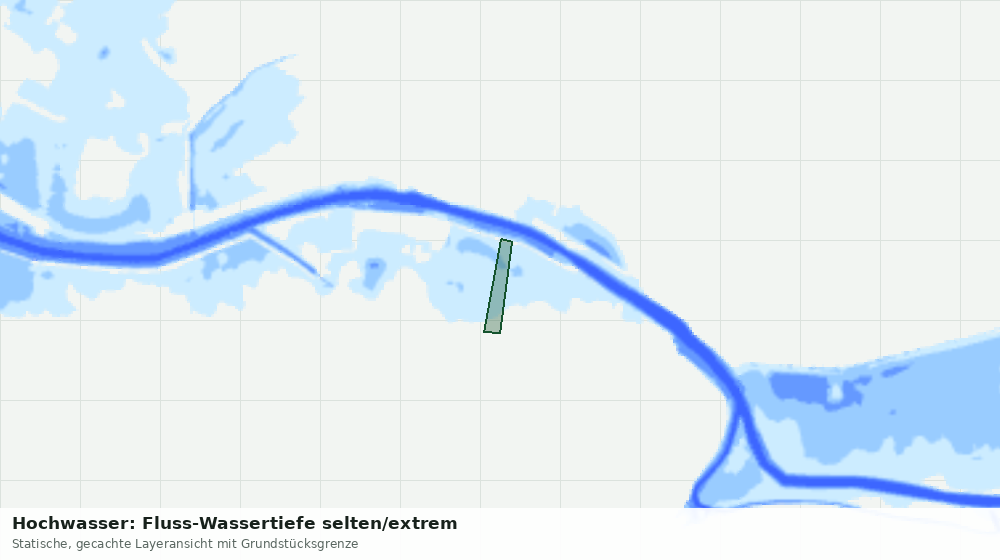 Statische Kartenansicht: Hochwasser: Fluss-Wassertiefe selten/extrem