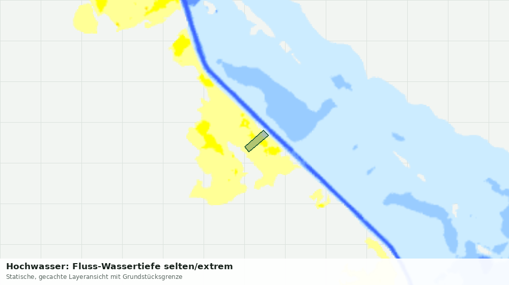 Statische Kartenansicht: Hochwasser: Fluss-Wassertiefe selten/extrem