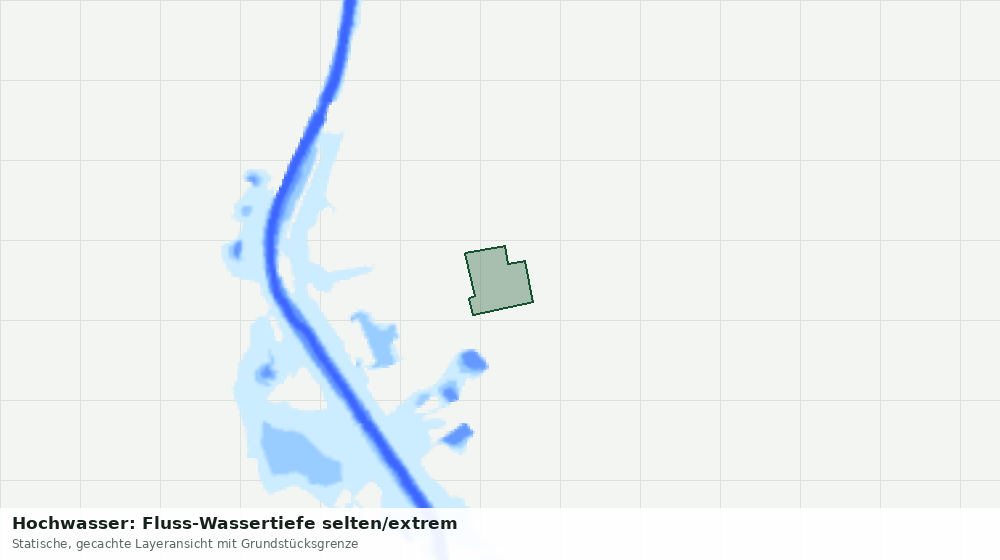 Statische Kartenansicht: Hochwasser: Fluss-Wassertiefe selten/extrem