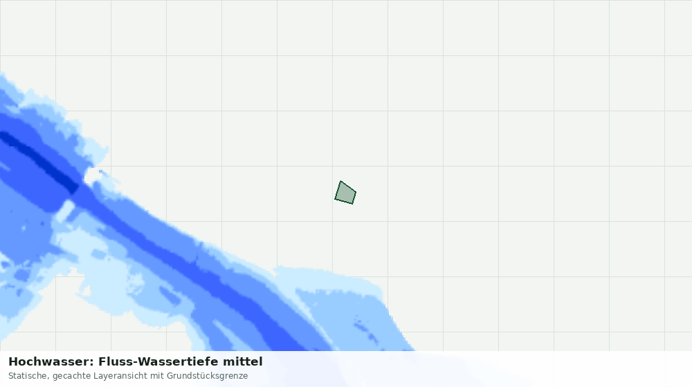 Statische Kartenansicht: Hochwasser: Fluss-Wassertiefe mittel