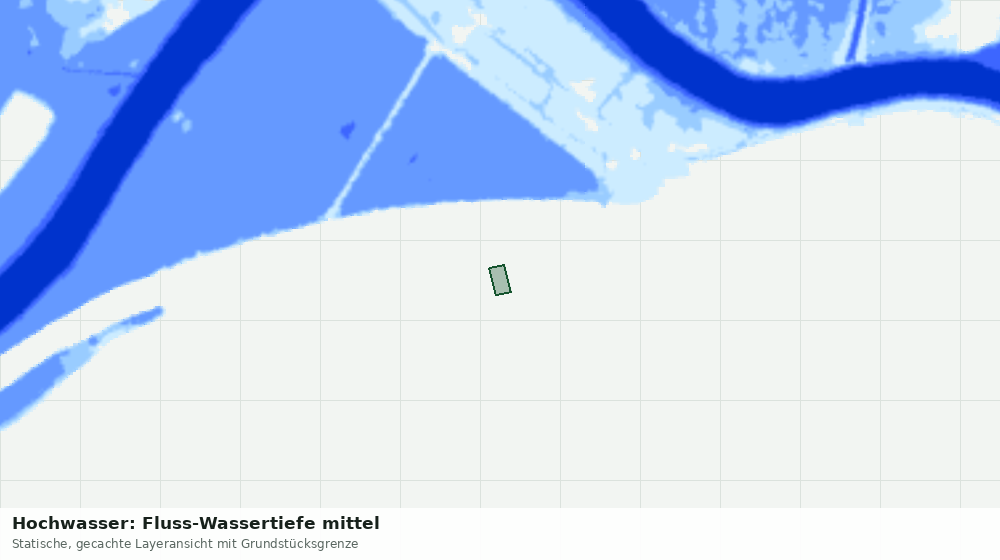 Statische Kartenansicht: Hochwasser: Fluss-Wassertiefe mittel