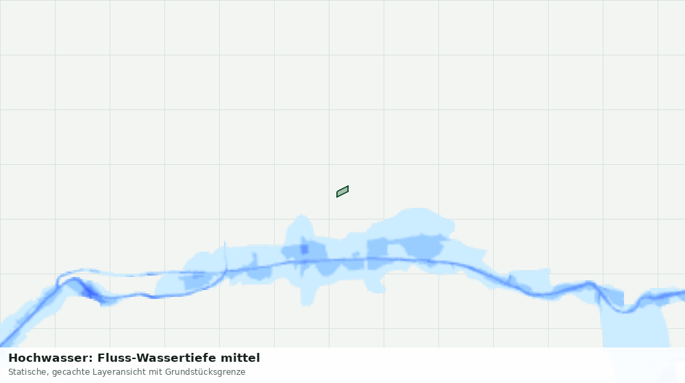 Statische Kartenansicht: Hochwasser: Fluss-Wassertiefe mittel