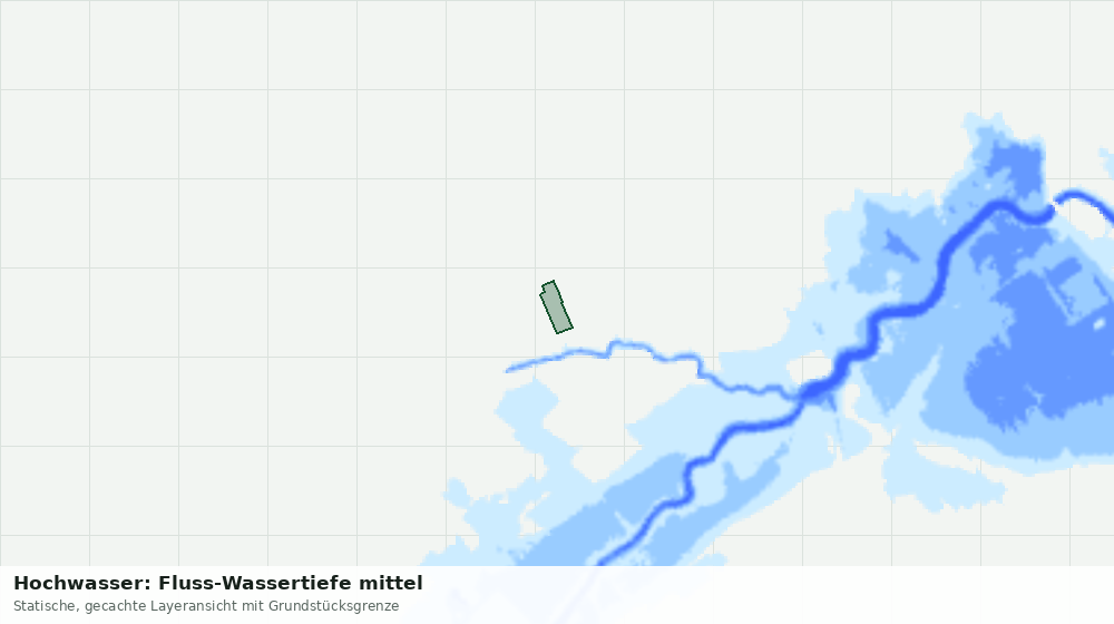 Statische Kartenansicht: Hochwasser: Fluss-Wassertiefe mittel