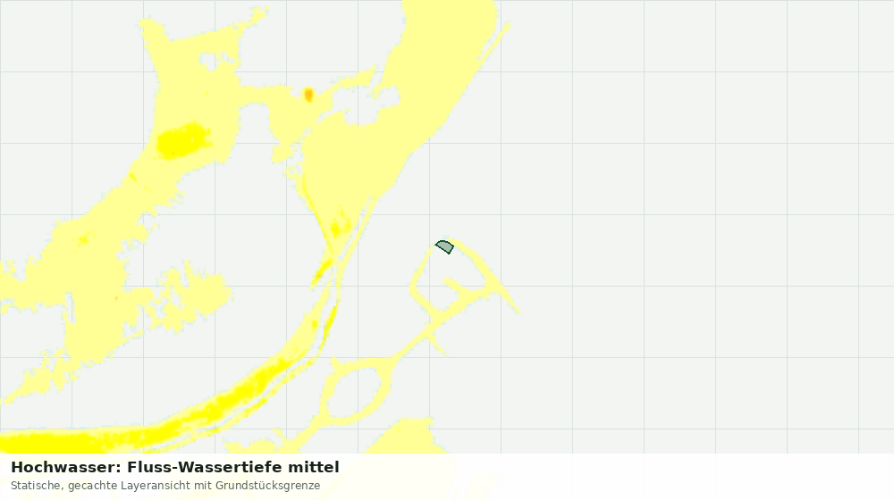 Statische Kartenansicht: Hochwasser: Fluss-Wassertiefe mittel