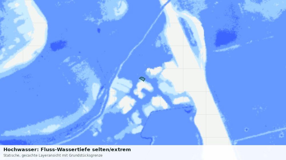 Statische Kartenansicht: Hochwasser: Fluss-Wassertiefe selten/extrem