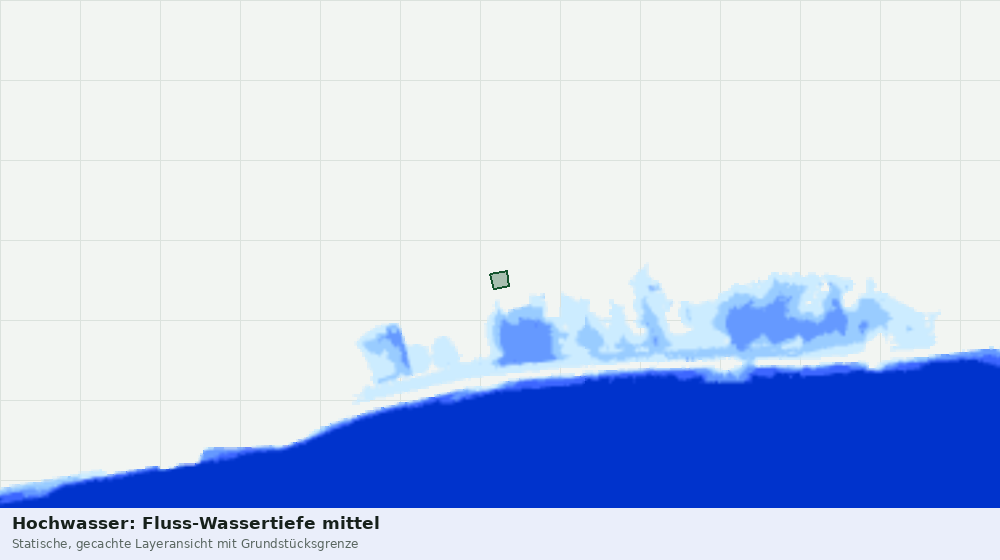 Statische Kartenansicht: Hochwasser: Fluss-Wassertiefe mittel