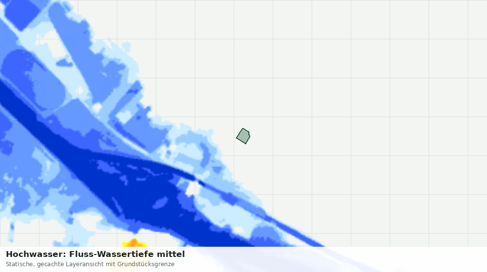 Statische Kartenansicht: Hochwasser: Fluss-Wassertiefe mittel