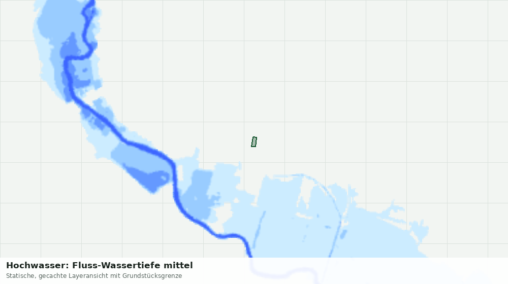 Statische Kartenansicht: Hochwasser: Fluss-Wassertiefe mittel