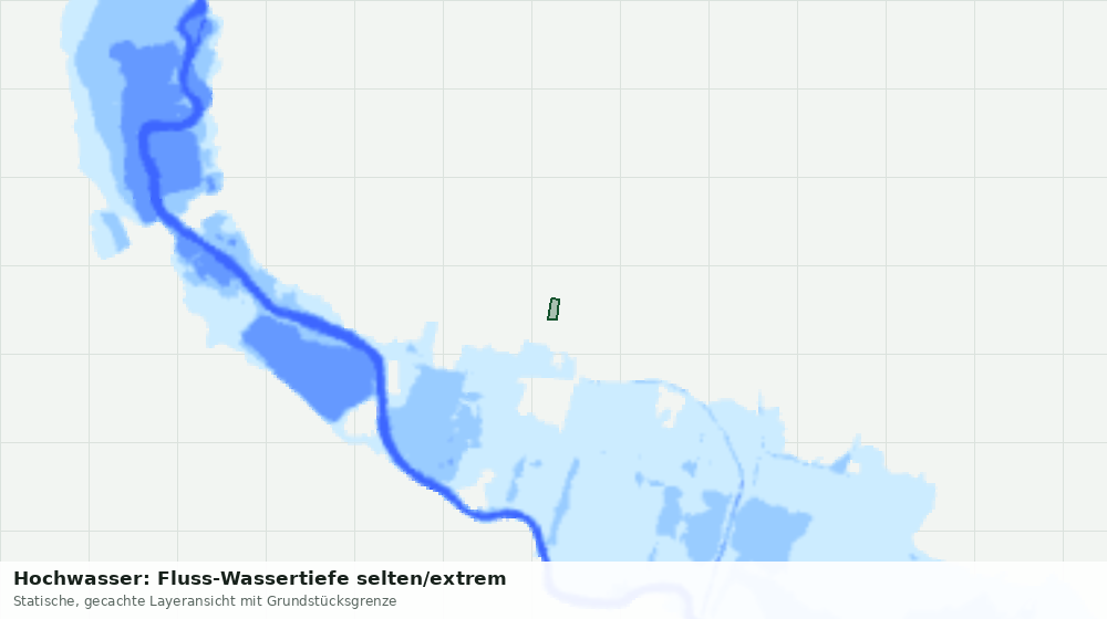 Statische Kartenansicht: Hochwasser: Fluss-Wassertiefe selten/extrem