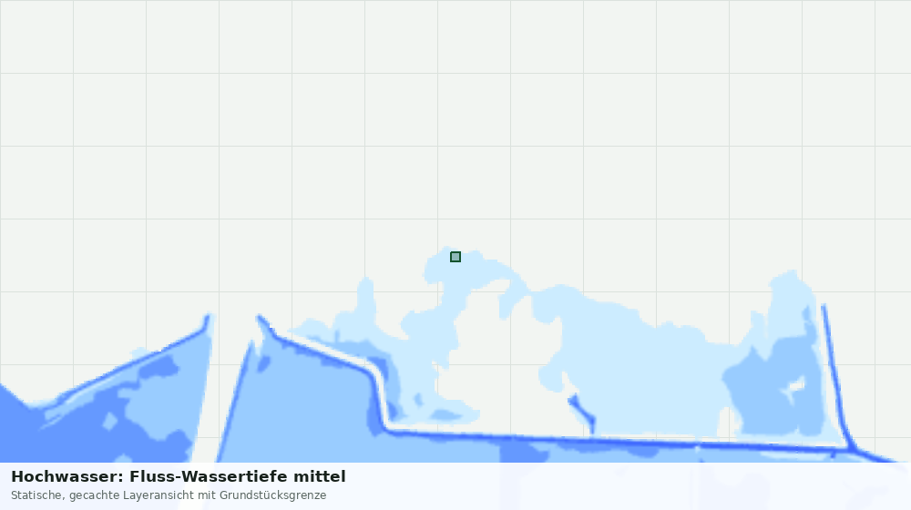 Statische Kartenansicht: Hochwasser: Fluss-Wassertiefe mittel
