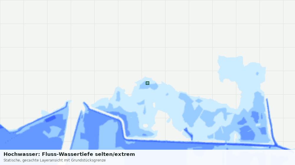 Statische Kartenansicht: Hochwasser: Fluss-Wassertiefe selten/extrem