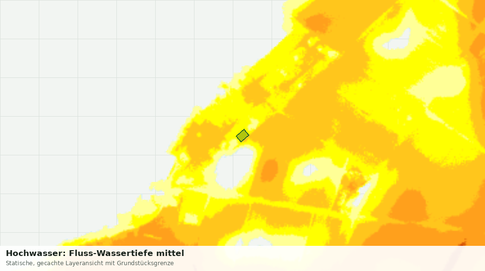 Statische Kartenansicht: Hochwasser: Fluss-Wassertiefe mittel