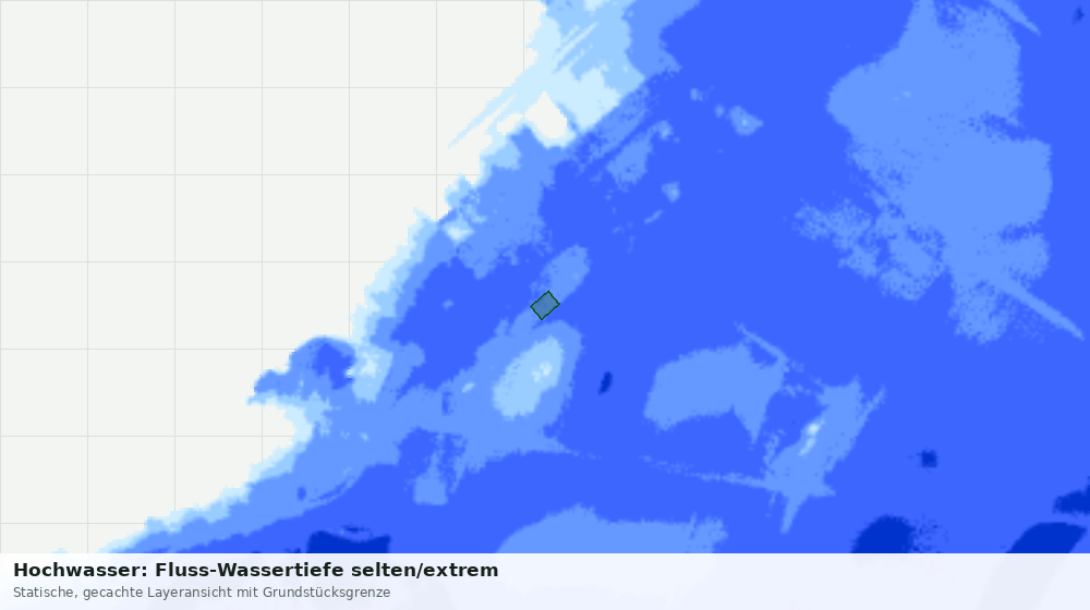Statische Kartenansicht: Hochwasser: Fluss-Wassertiefe selten/extrem