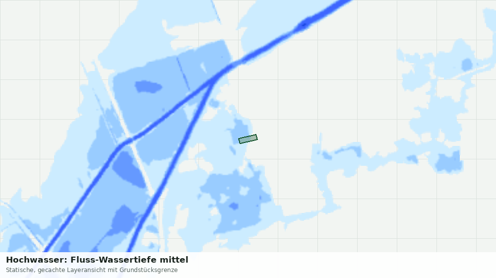 Statische Kartenansicht: Hochwasser: Fluss-Wassertiefe mittel