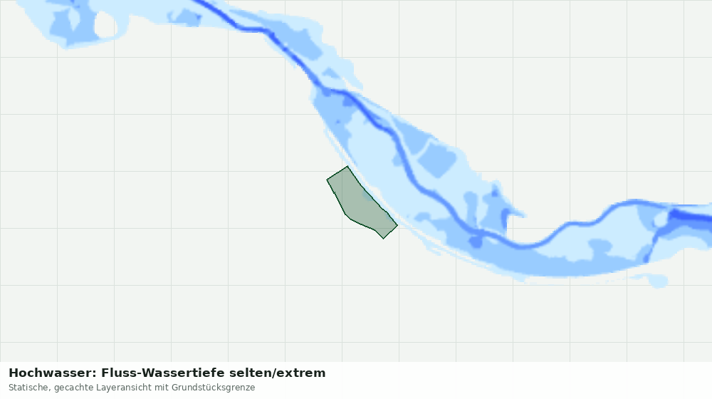 Statische Kartenansicht: Hochwasser: Fluss-Wassertiefe selten/extrem
