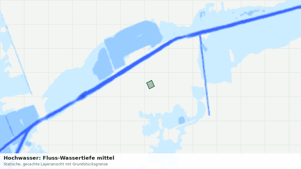 Statische Kartenansicht: Hochwasser: Fluss-Wassertiefe mittel